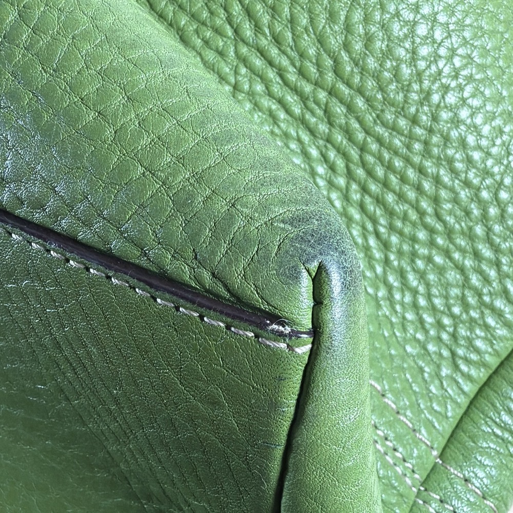 Vintage Coach Hamilton Large Green Pebbled Leather Tote, Handbag F13083 - Picture 16 of 16
